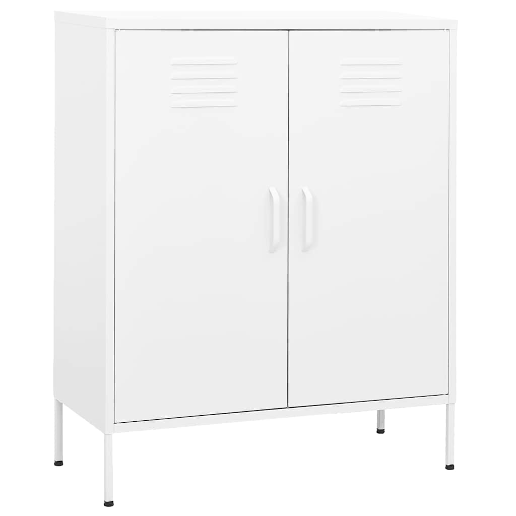Vidaxl opbergkast 80x35x101,5 cm staal wit