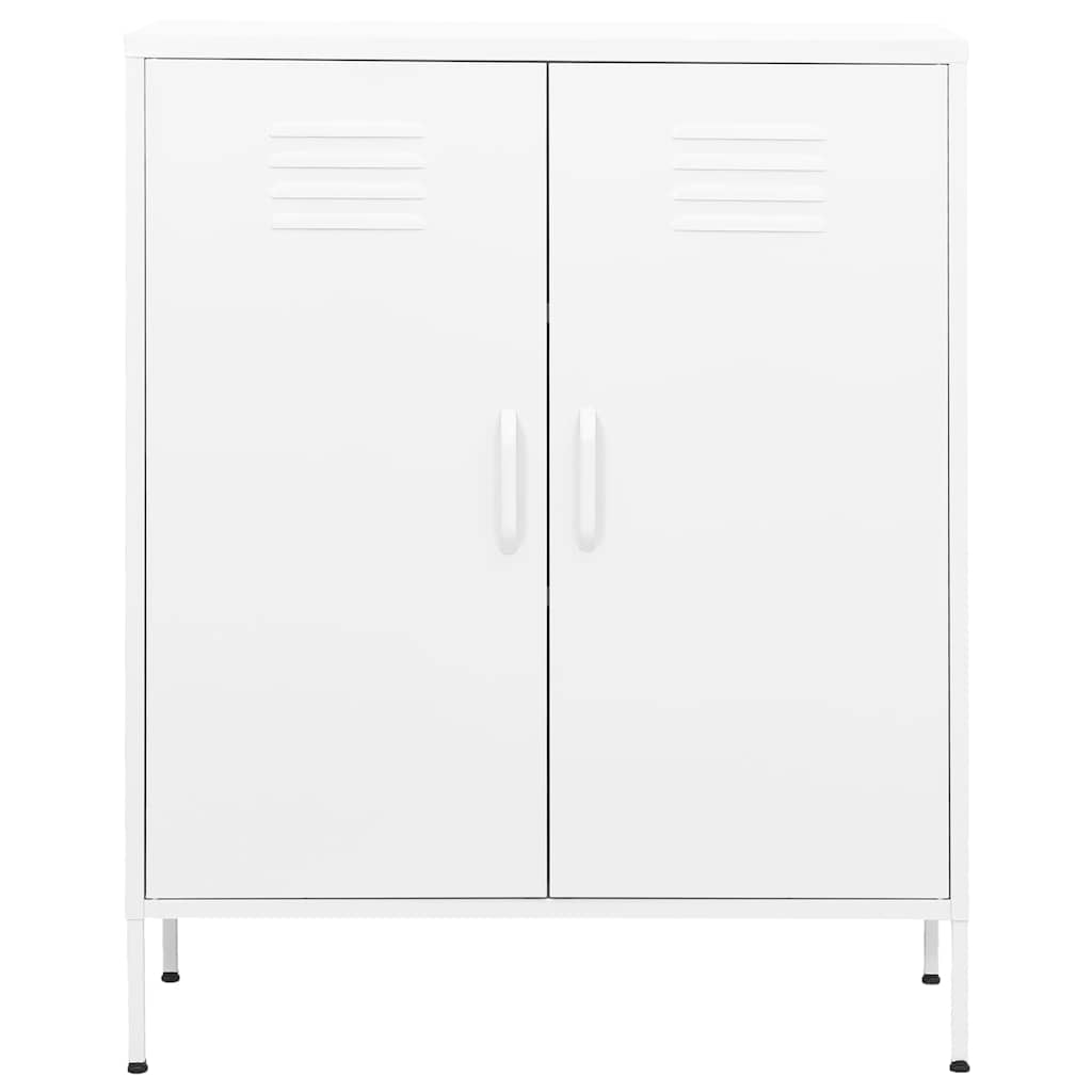 Vidaxl opbergkast 80x35x101,5 cm staal wit
