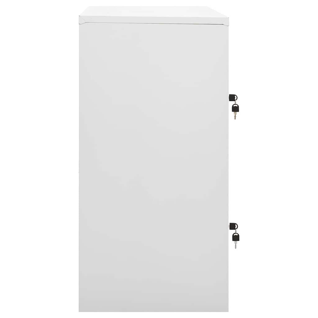 Vidaxl lockerkast 90x45x92,5 cm staal lichtgrijs en blauw