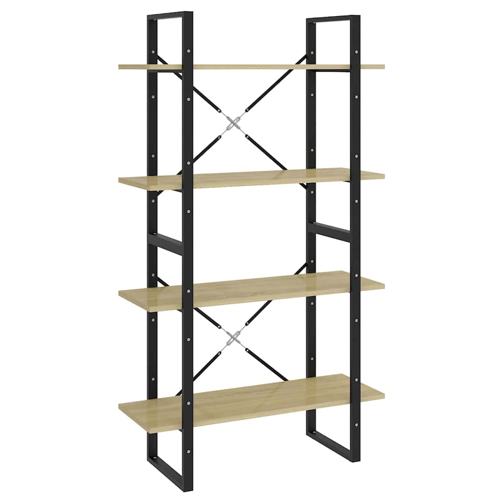 Vidaxl boekenkast met 4 schappen 80x30x140 cm spaanplaat sonoma eiken
