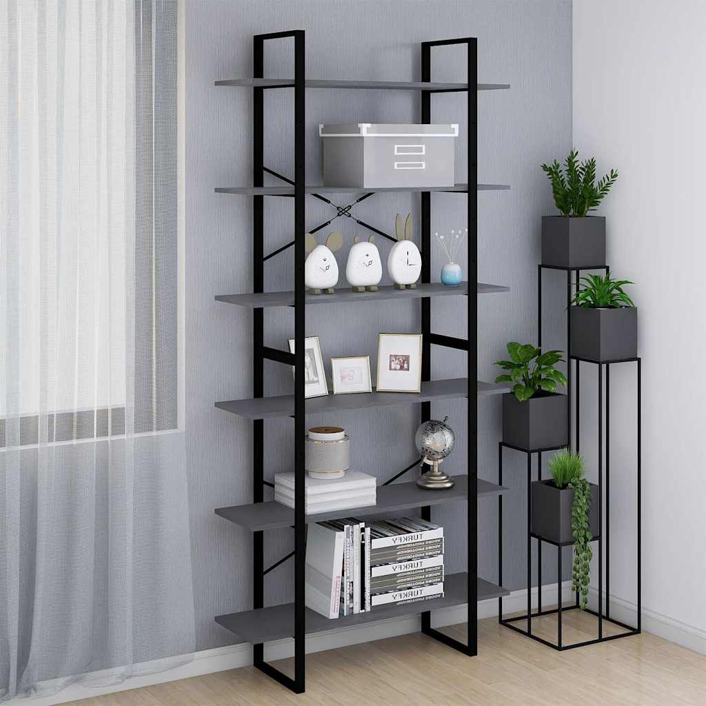 Vidaxl hoge kast 100x30x210 cm massief grenenhout grijs