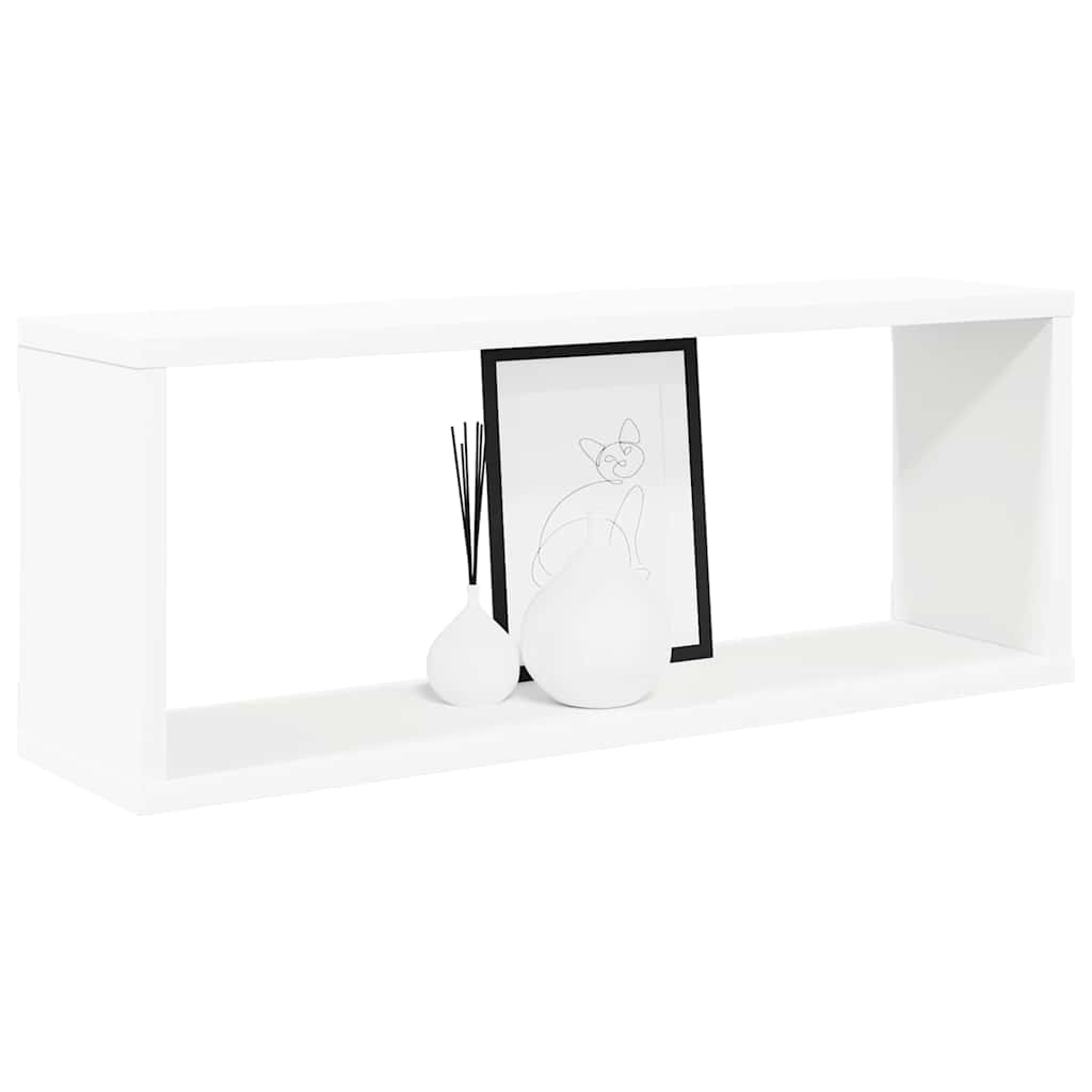 Vidaxl wandschappen kubus 6 st 60x15x23 cm spaanplaat wit