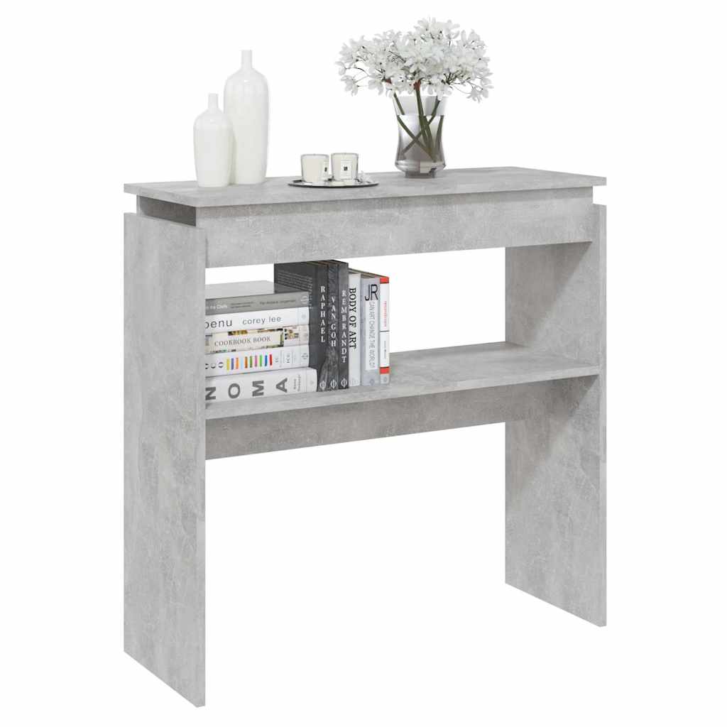 Vidaxl wandtafel 80x30x80 cm bewerkt hout betongrijs