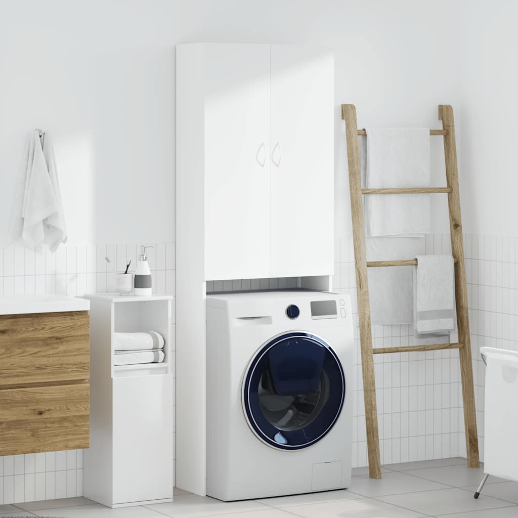 Vidaxl vaskemaskinsskab 64x25.5x190 cm hvid