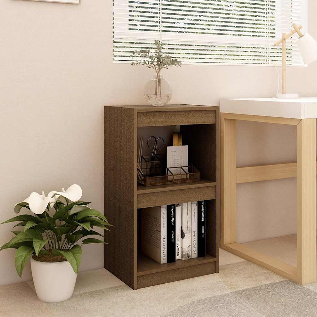 Vidaxl boekenkast 40x30x71,5 cm massief grenenhout honingbruin