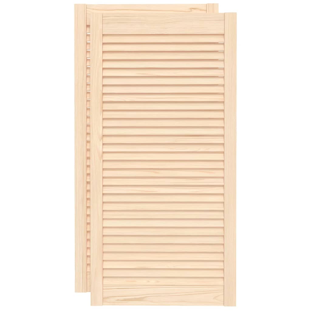 Vidaxl kabinetdøre med lameller 2 stk 99,3x49,4 cm fast fyrretræ