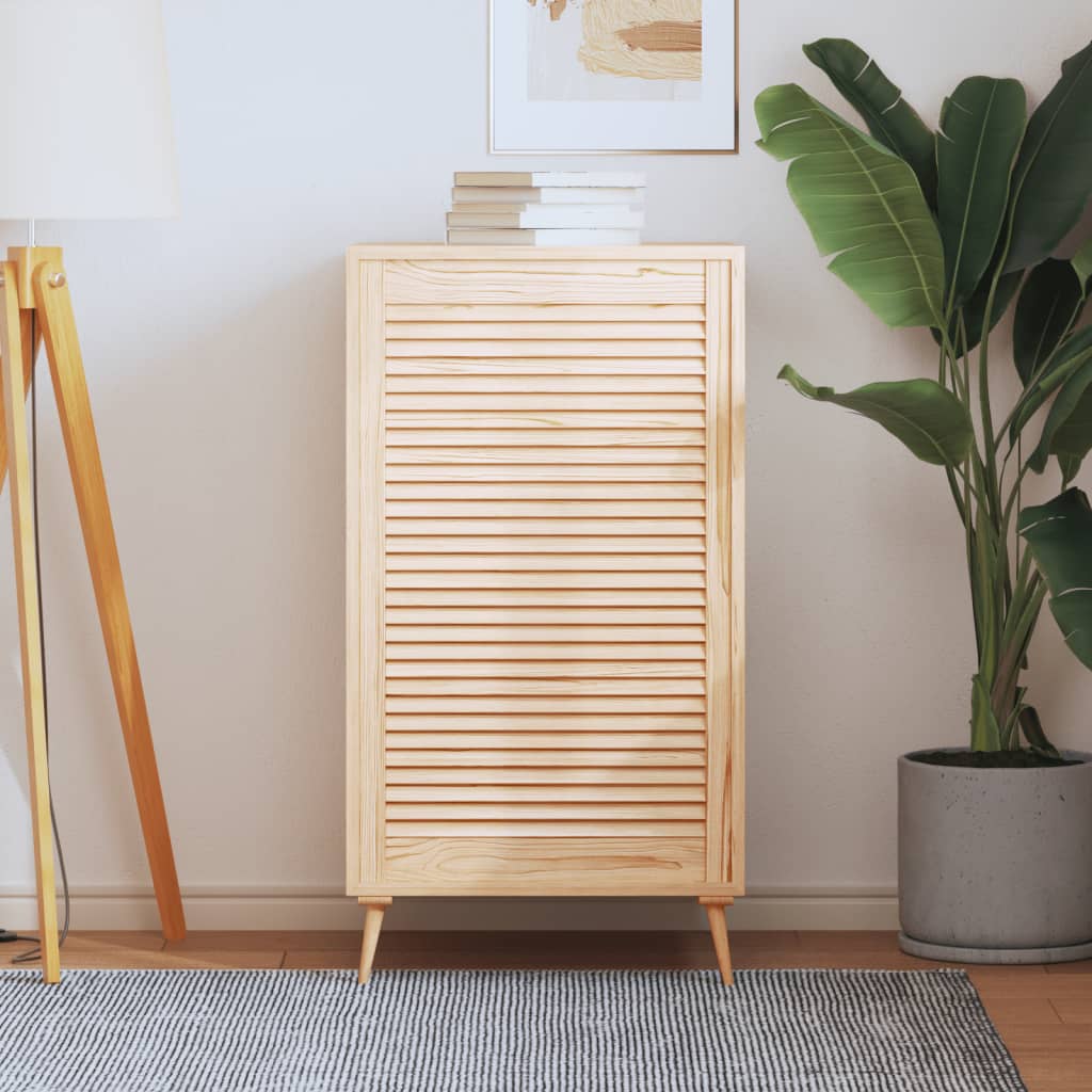 Vidaxl skabsdør med lameller 99.3x59.4 cm solid fyrretræ
