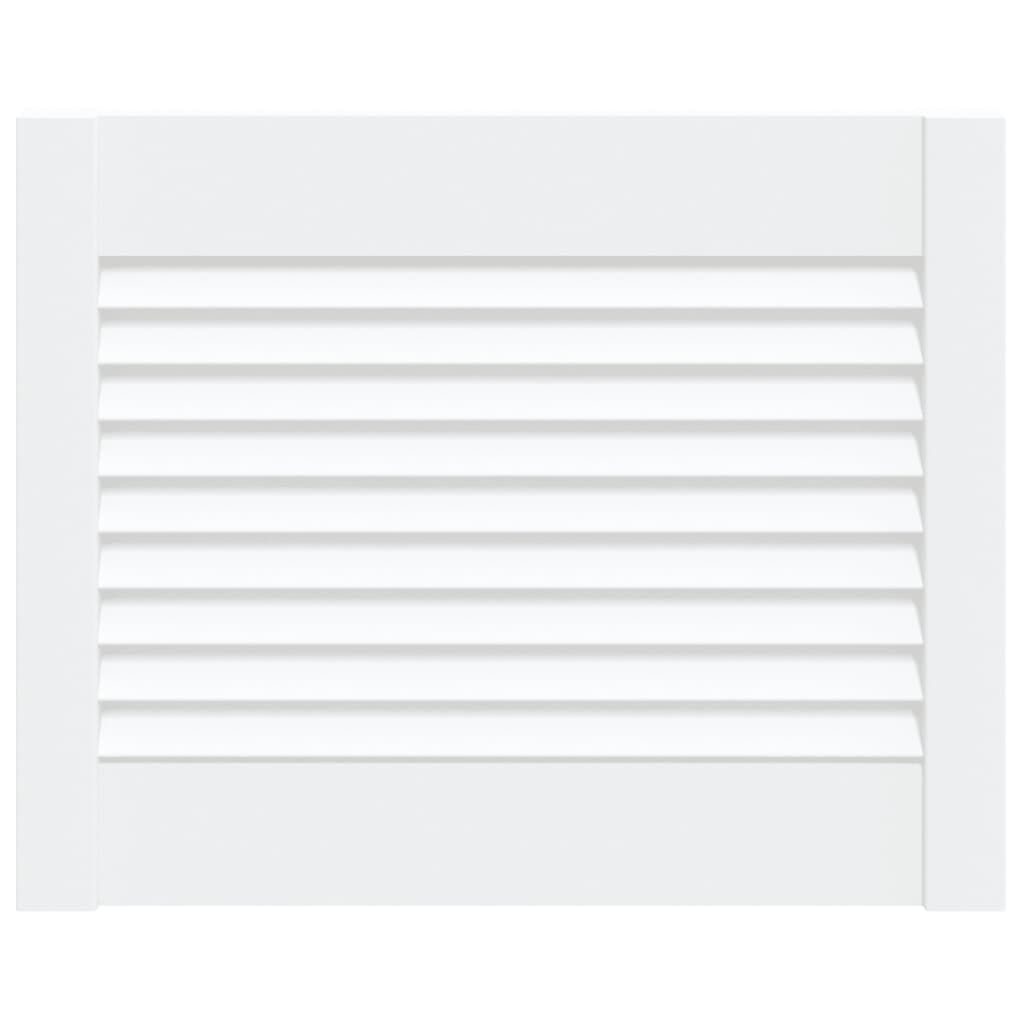Vidaxl kabinetdør med lameller 39,5x49,4 cm Solid fyrretræ hvid hvid