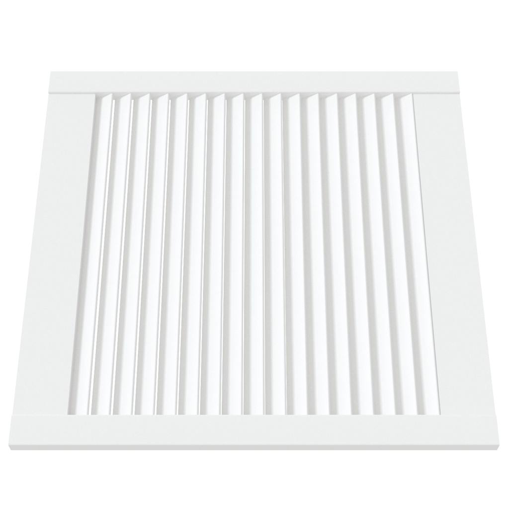 Vidaxl kabinetdør med lameller 61,5x59,4 cm fast fyrretræ hvid hvid