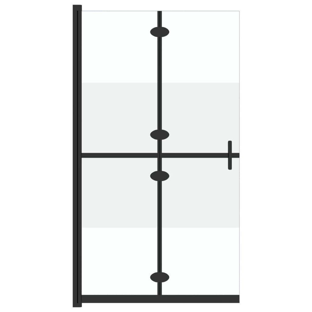 Vidaxl walk-in brusevæg Sammenfoldelig 80x190 cm ESG-Glas Halfmat