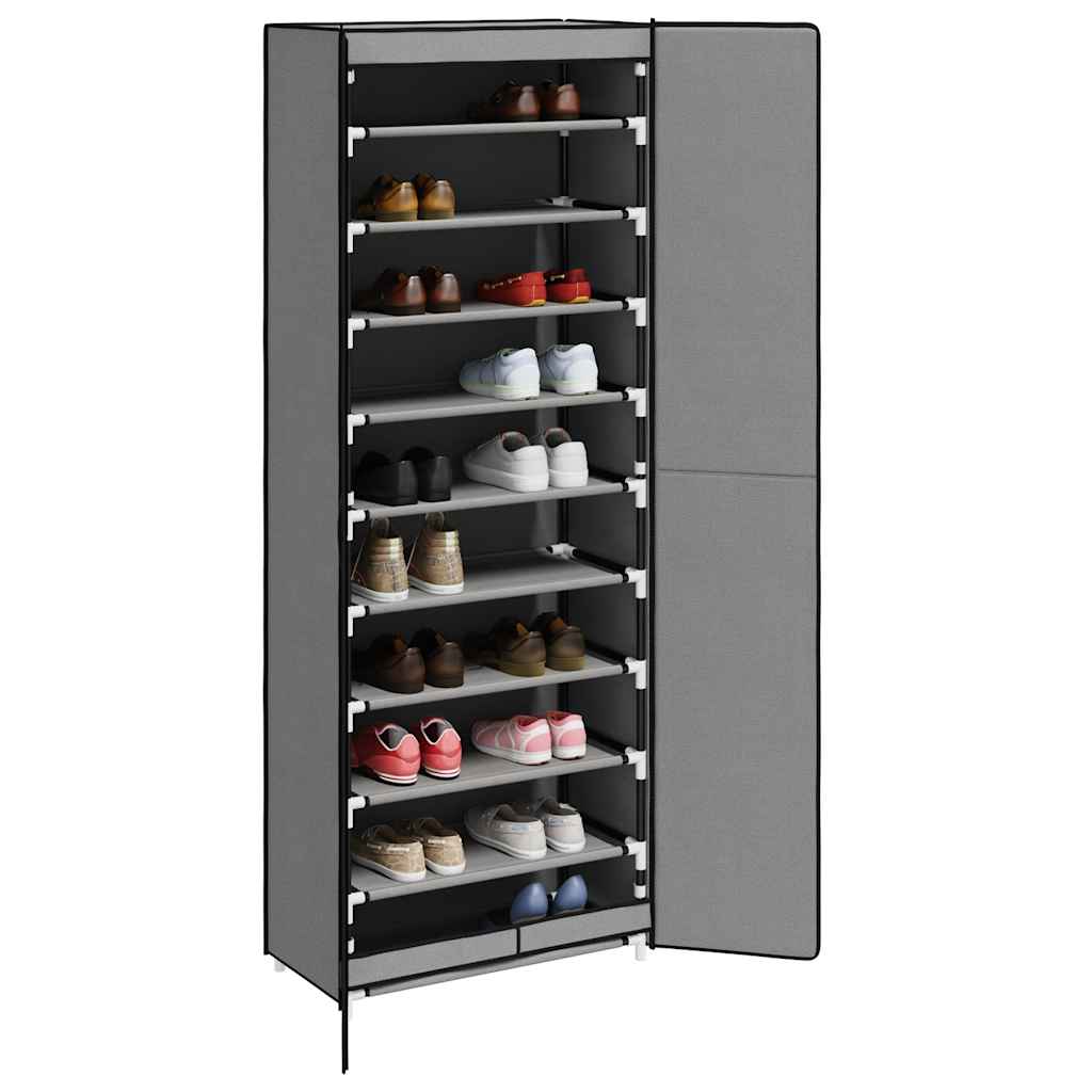 VidaXL skoskab 60x30x166 cm stof grå