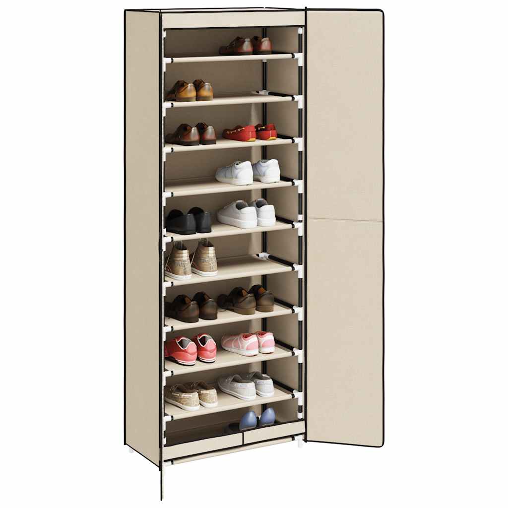 Vidaxl Shoe Cabinet 60x30x166 cm stofcreme -farvet