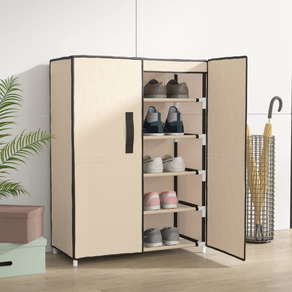 Vidaxl Shoe Cabinet 60x28x90 cm stofcreme -farvet