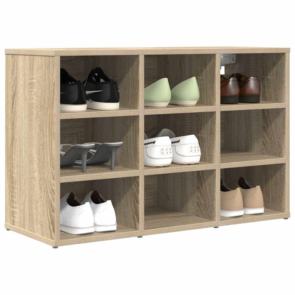 Vidaxl schoenenkast sonoma eiken 77,5 x 30 x 51 cm bewerkt hout