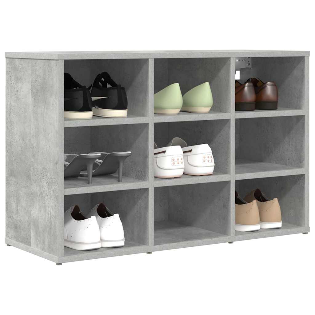 Vidaxl schoenenkast betongrijs 77,5 x 30 x 51 cm bewerkt hout