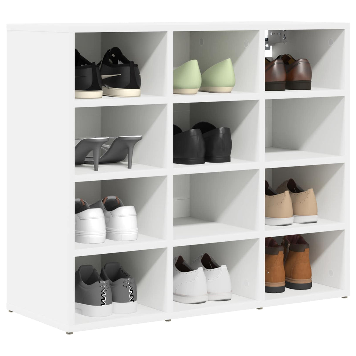 Vidaxl schoenenkast met plank wit 77,5 x 30 x 67 cm bewerkt hout