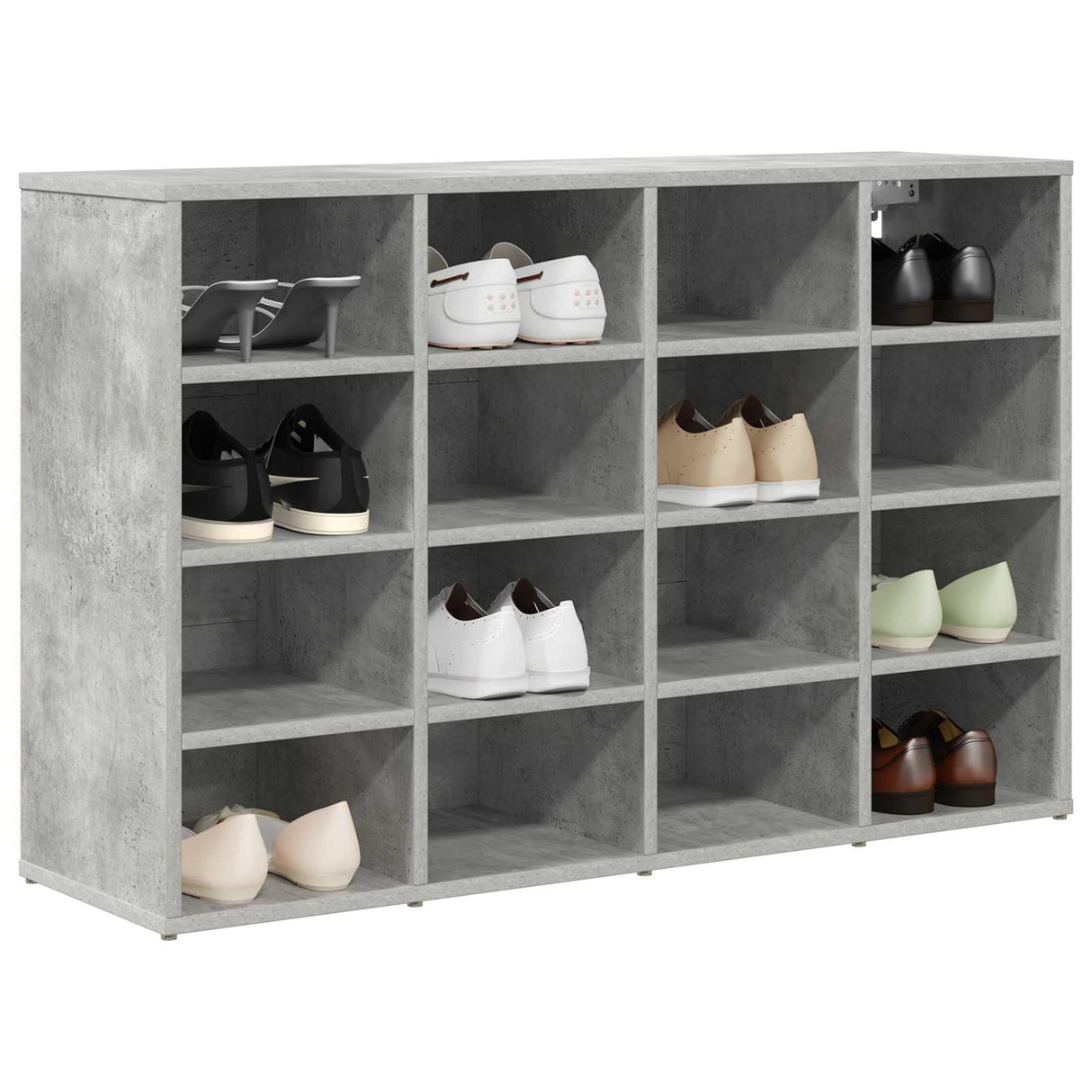 Vidaxl schoenenkast met plank betongrijs 103 x 30 x 67 cm bewerkt hout