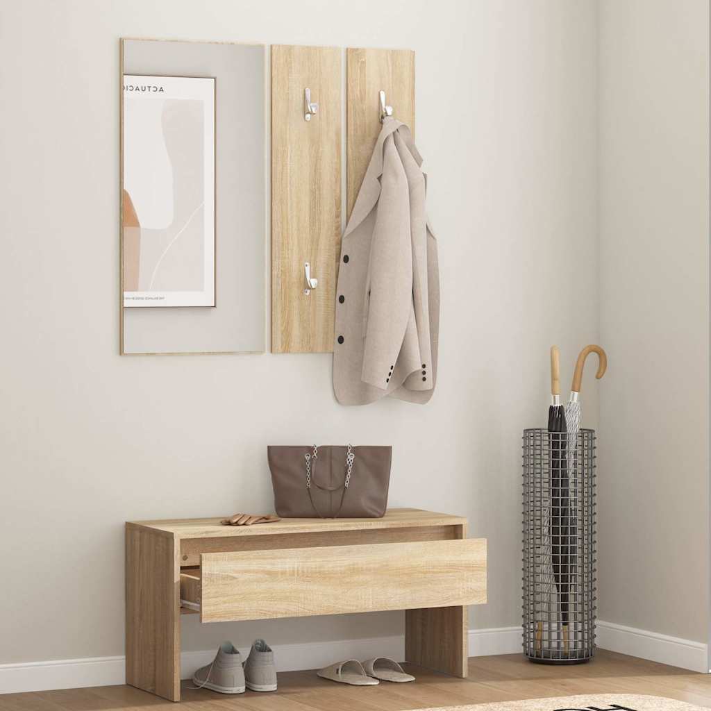 Vidaxl garderobe set bewerkt hout sonoma eiken