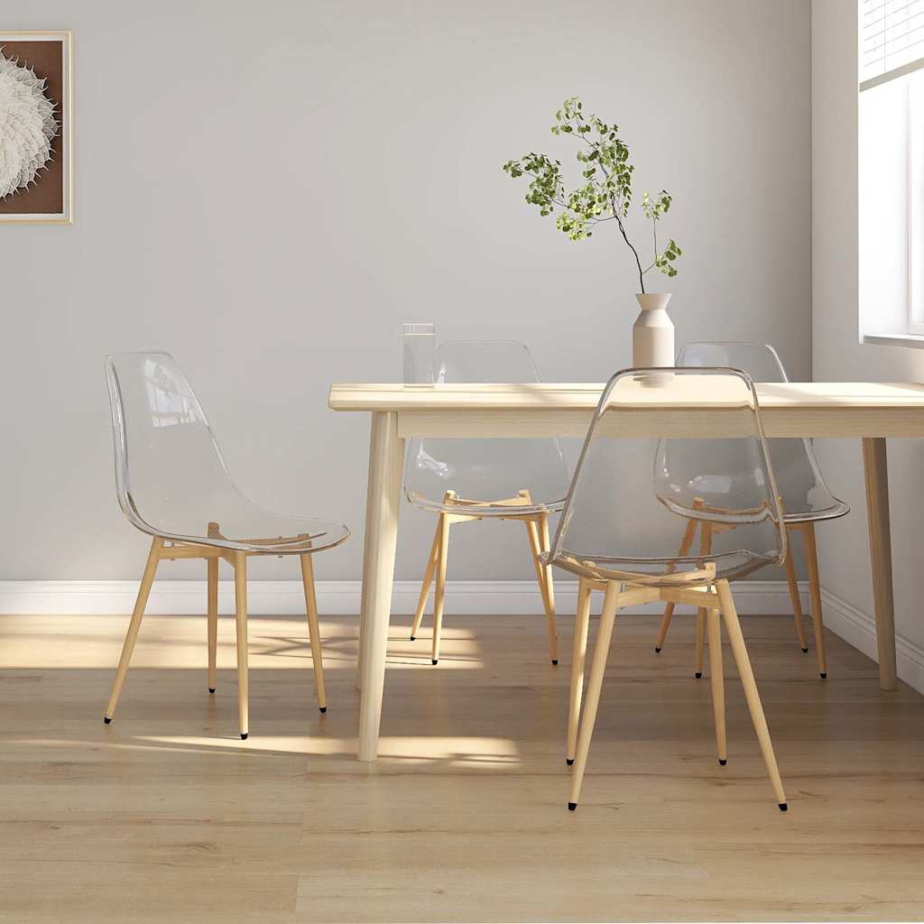 Vidaxl eetkamerstoelen 4 st pet transparant
