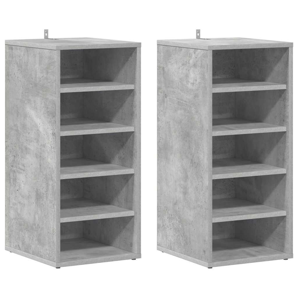 Vidaxl skoskabe 2 stk 31,5x35x70 cm behandlet træbetonpris