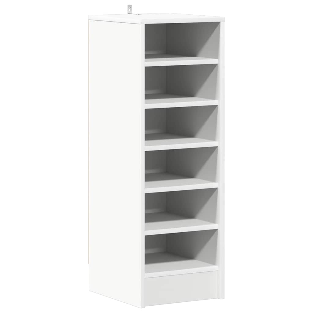 Vidaxl Shoe Cabinet 31.5x35x90 cm forarbejdet træhvide