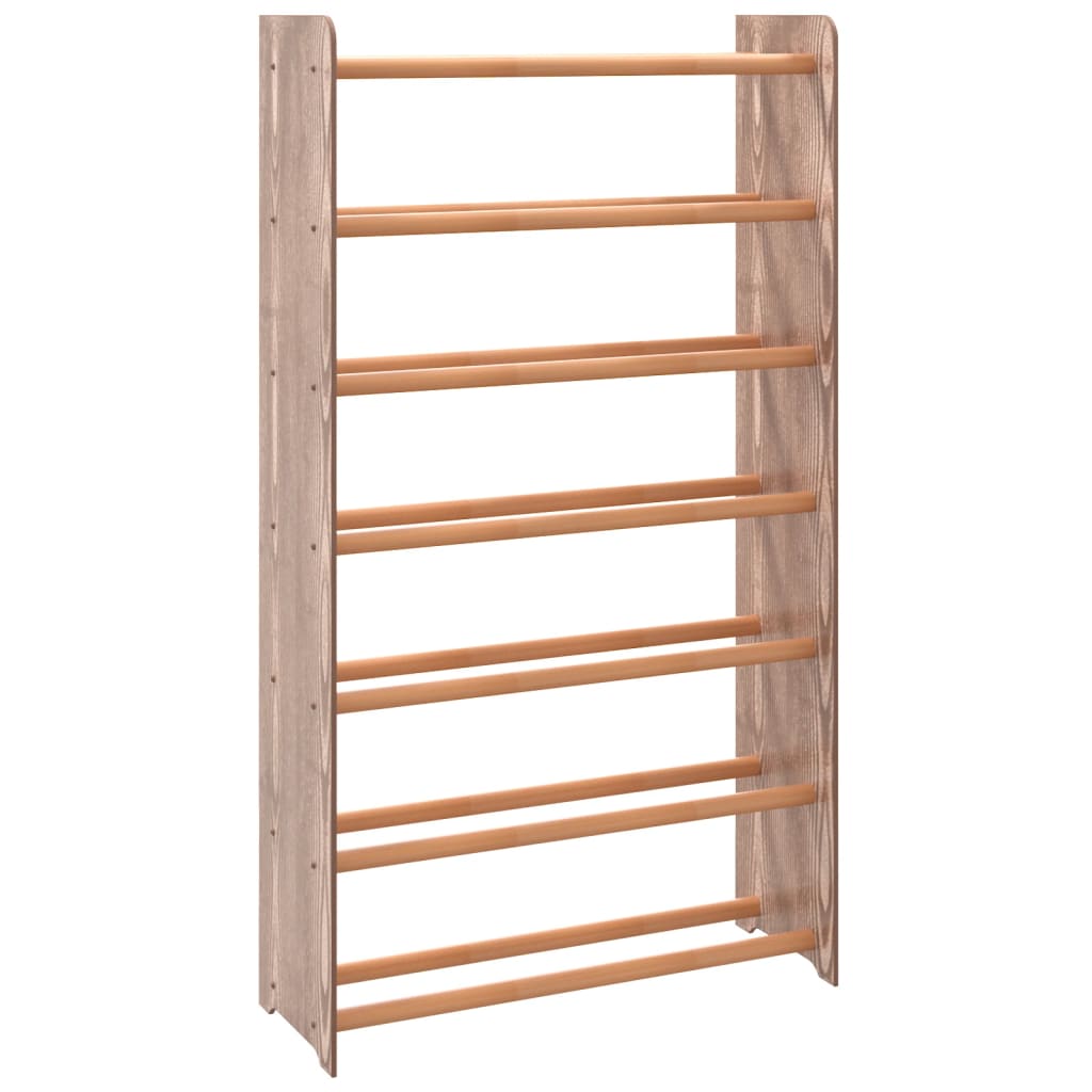 Vidaxl Shoe Rack 65x24x117 cm forarbejdet træbrun