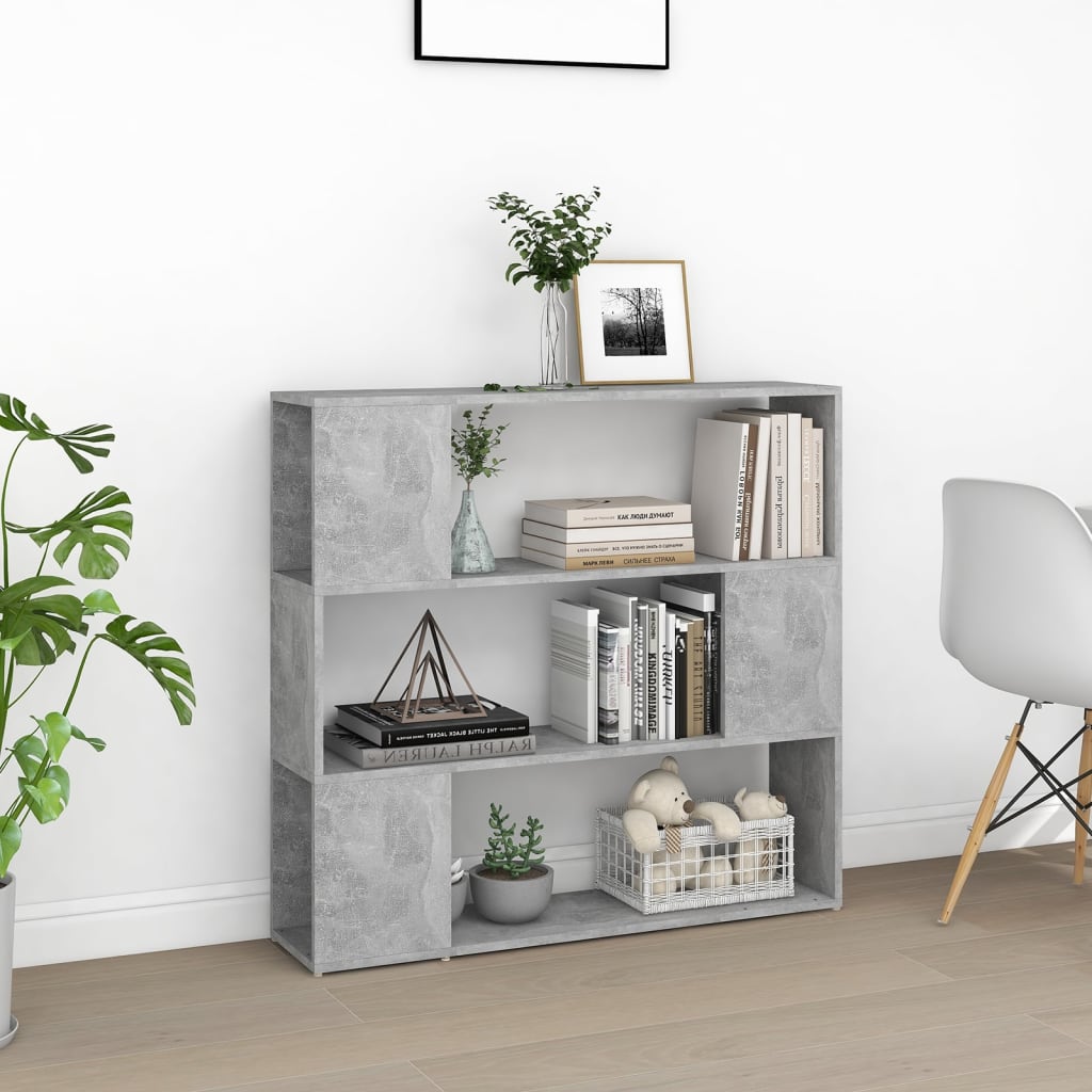 Vidaxl boekenkast kamerscherm 100x24x94 cm betongrijs