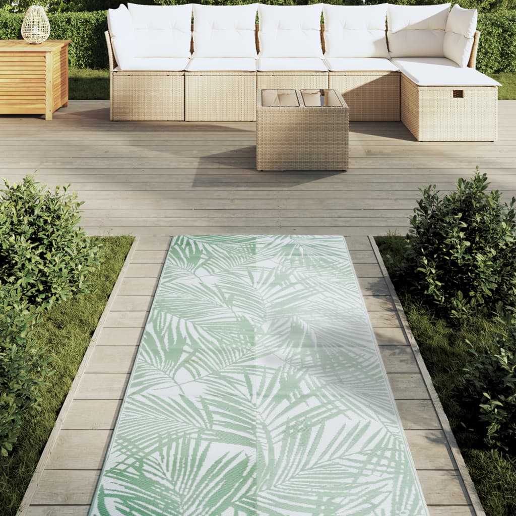 Vidaxl Udenfor Rug Aakil 80x250 cm polypropen grøn