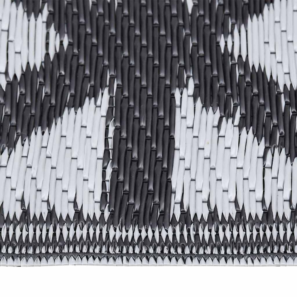 Vidaxl Udenfor Rug Aakil 80x250 cm polypropen sort