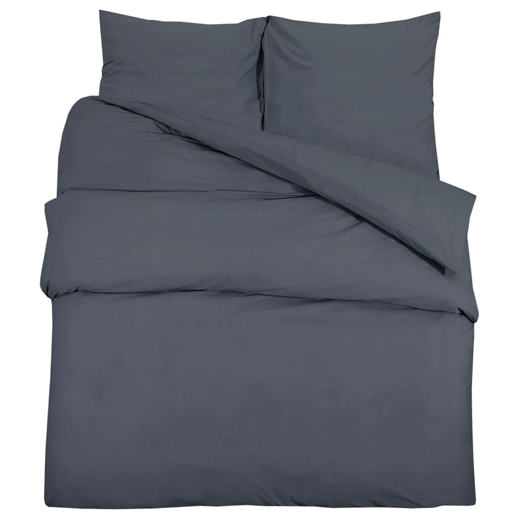 VIDAXX DUVET -DÆKNING Sæt let 200x200 cm mikrofiber antracit