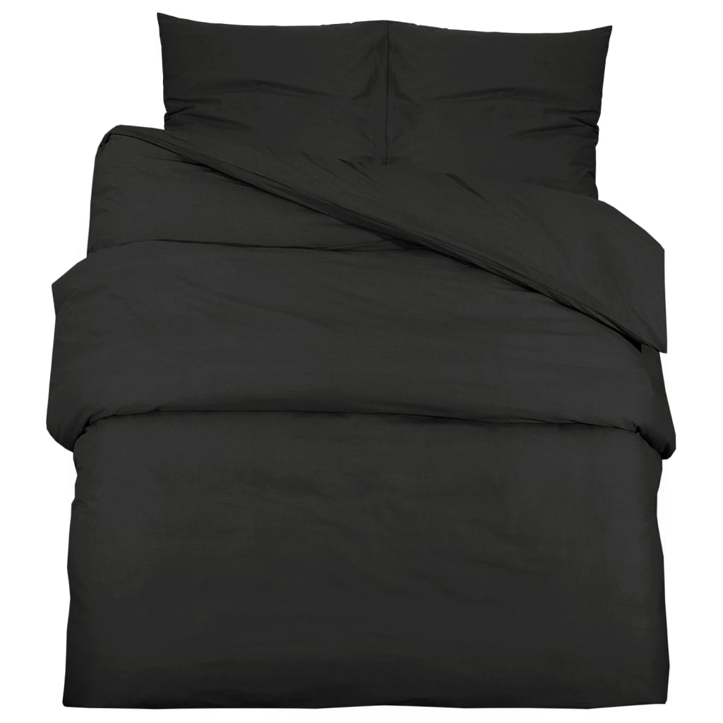VIDAXX DUVET -DÆKNING Sæt let 200x200 cm mikrofiber sort