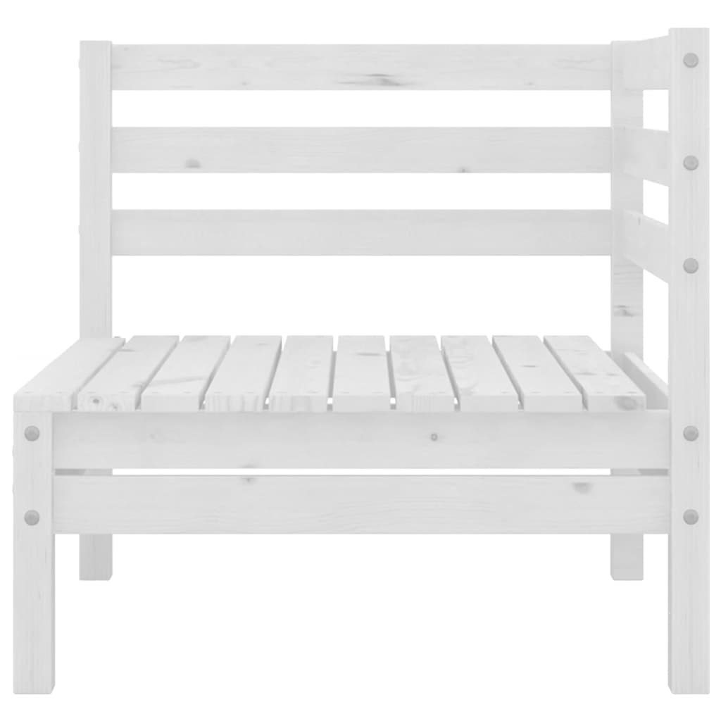 Vidaxl 4-delige loungeset massief grenenhout wit