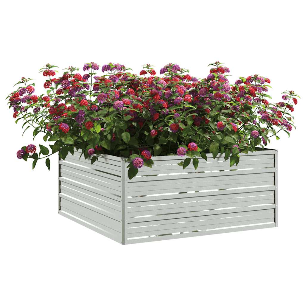 Vidaxx plantekasse hævet 100x100x45 cm galvaniseret stål sølv