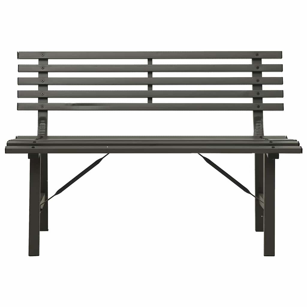 Vidaxl tuinbank 110 cm staal zwart