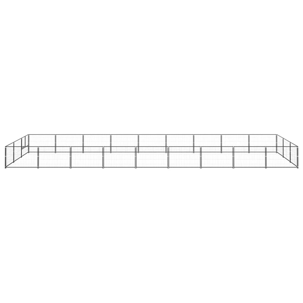 Vidaxl Dog Kennel 27 m² stål sort