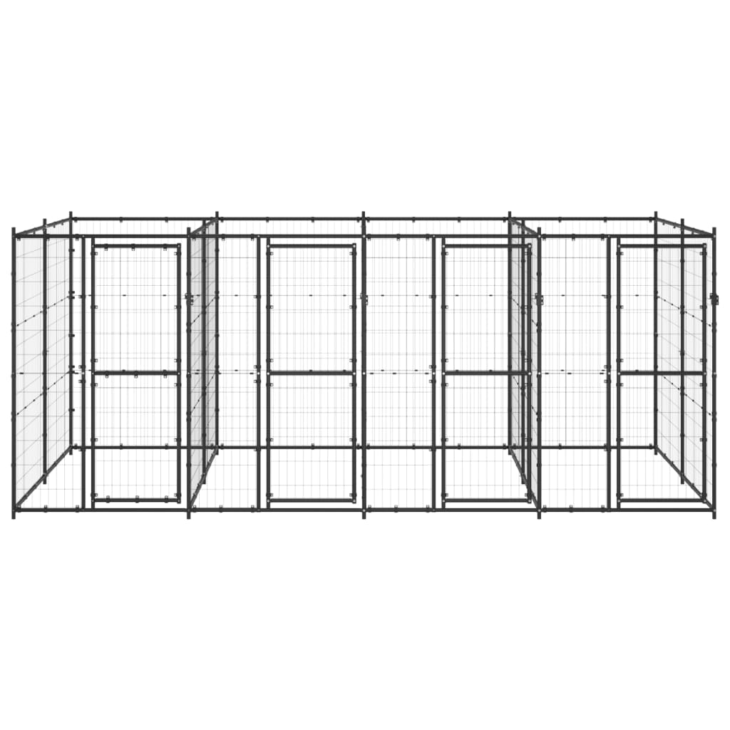 Vidaxl Dog Kennel 9,68 m² stål