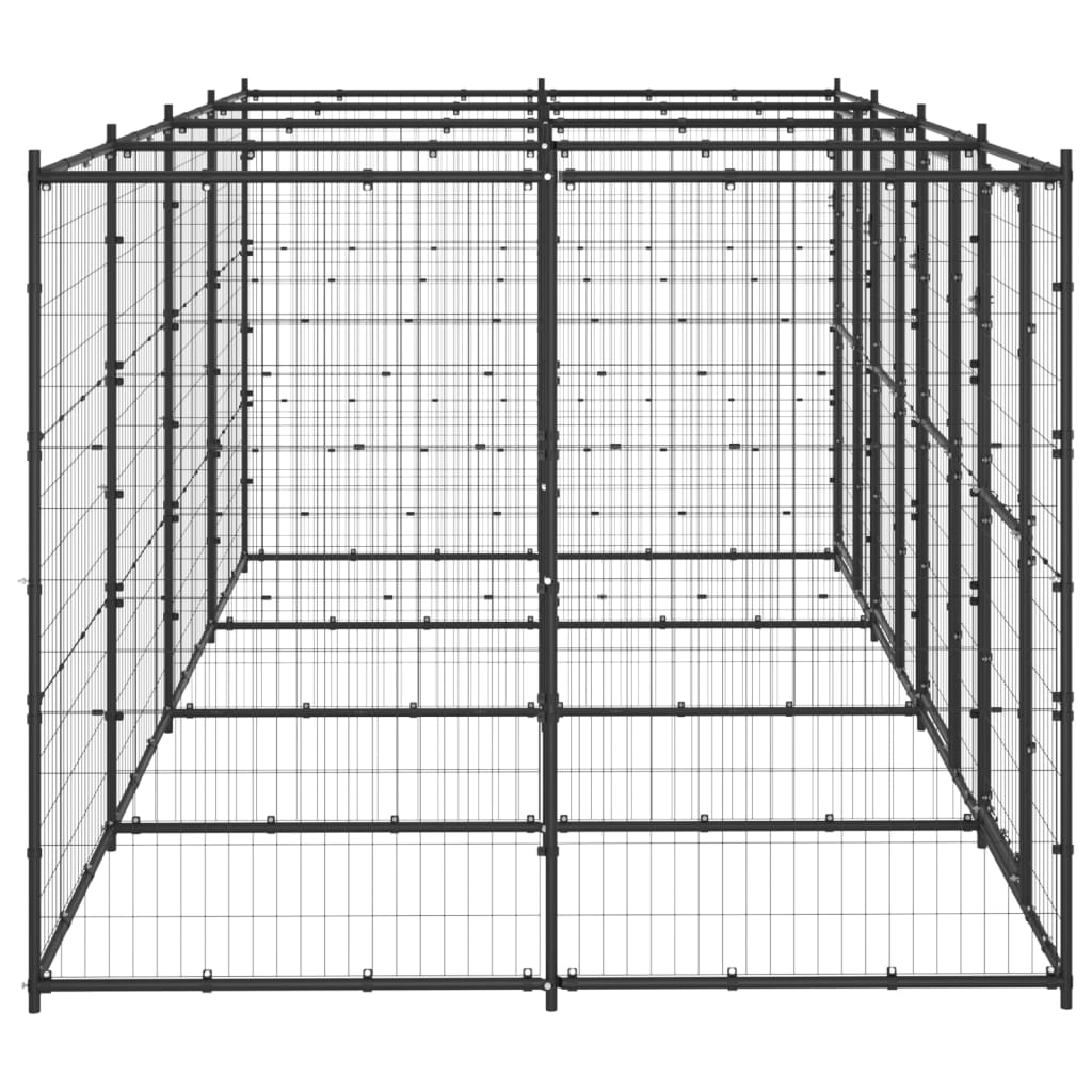 Vidaxl Dog Kennel 9,68 m² stål
