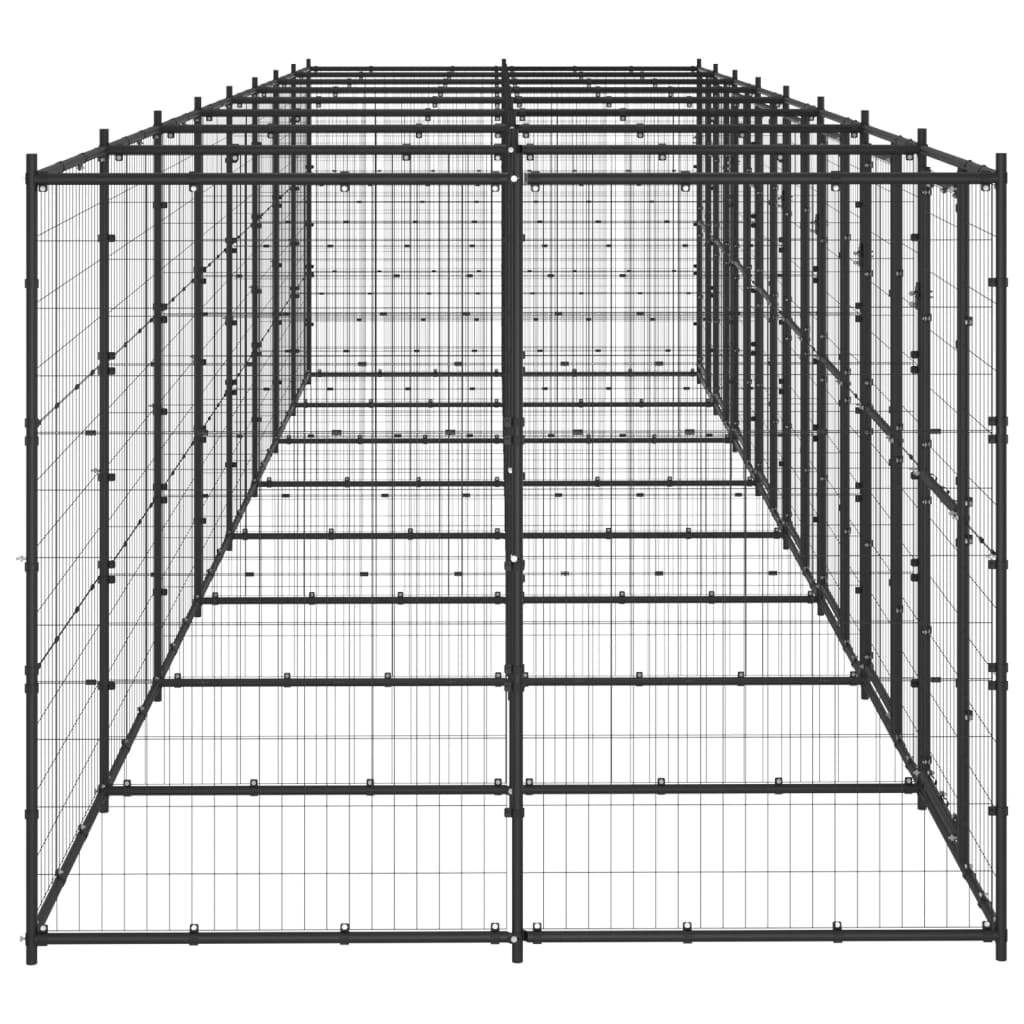 Vidaxl Dog Kennel 19,36 m² stål