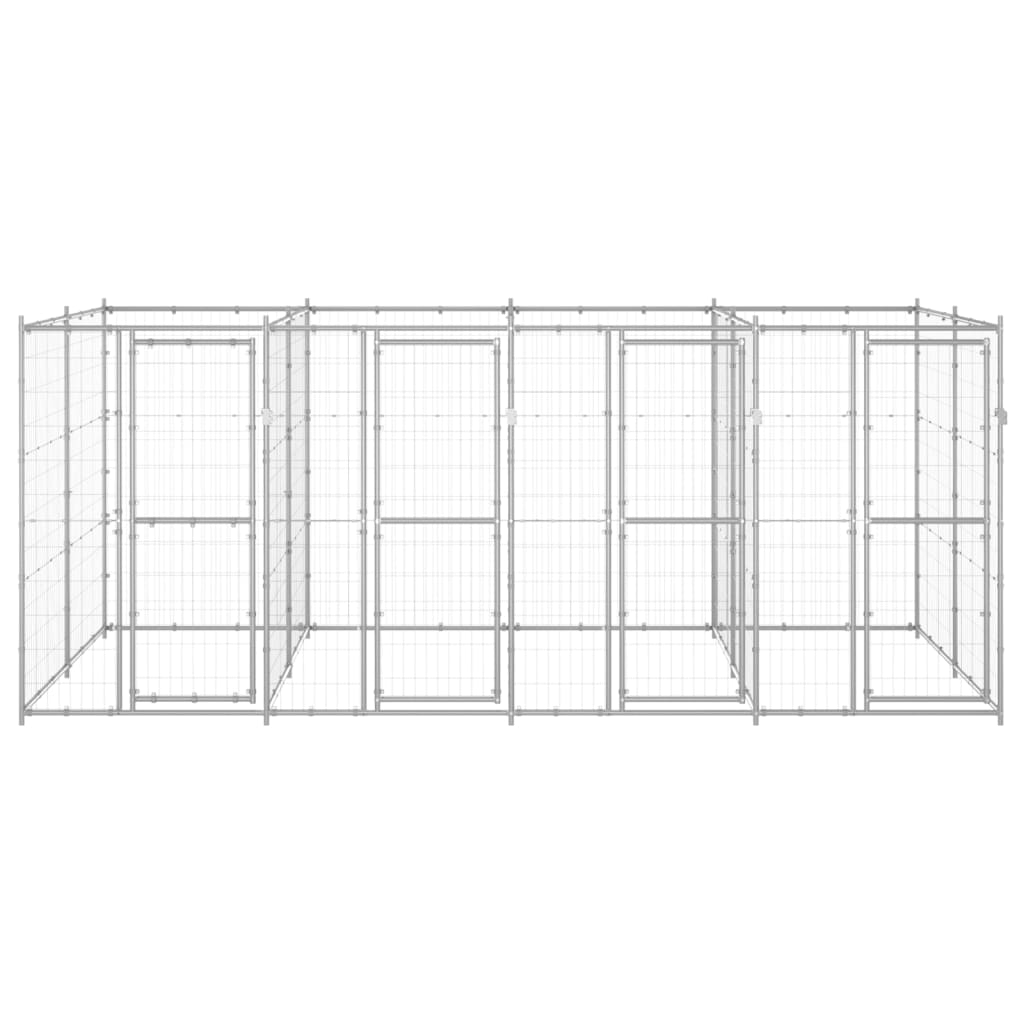 Vidaxl Dog Kennel 9,68 m² Galvaniseret stål