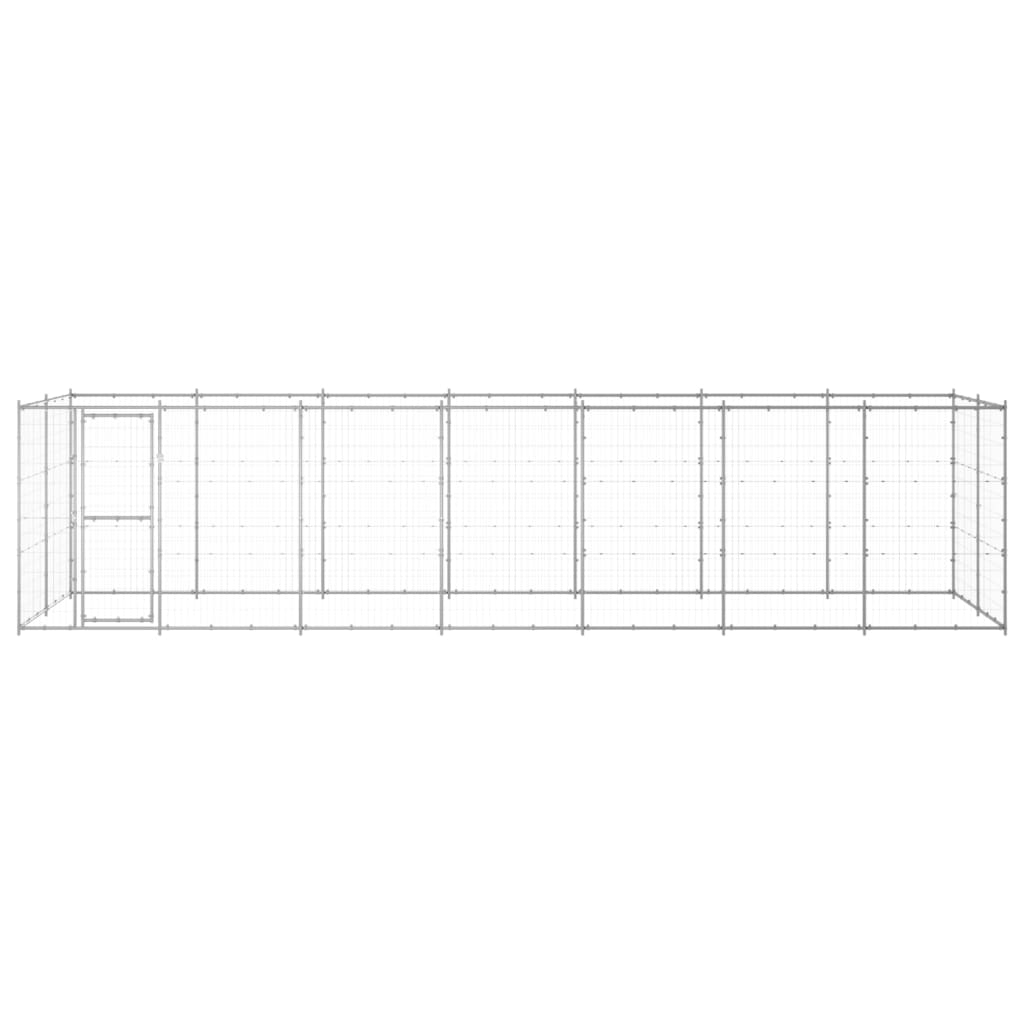 Vidaxl Dog Kennel 16,94 m² galvaniseret stål