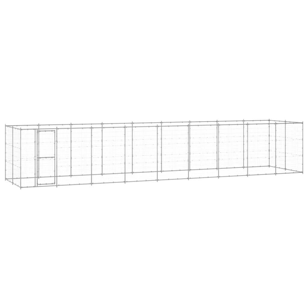 Vidaxl Dog Kennel 21,78 m² galvaniseret stål