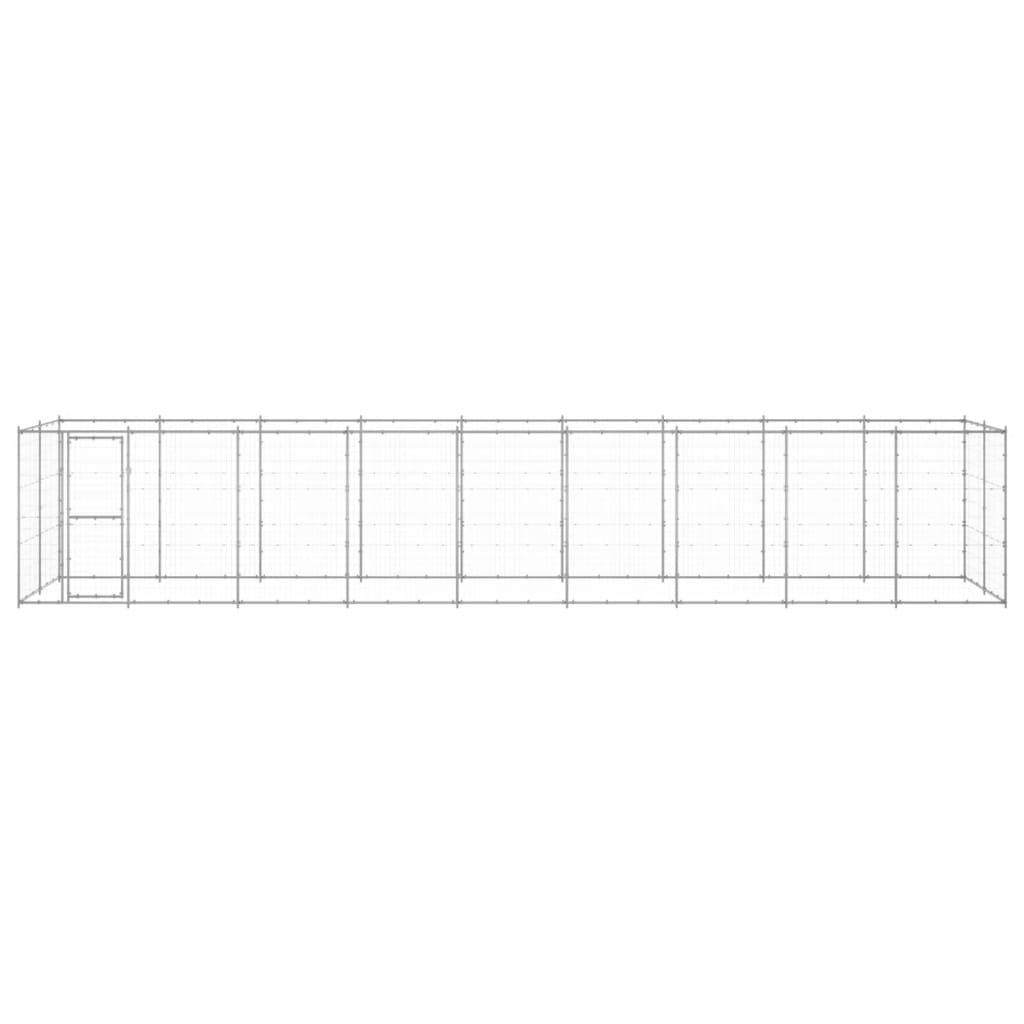 Vidaxl Dog Kennel 21,78 m² galvaniseret stål