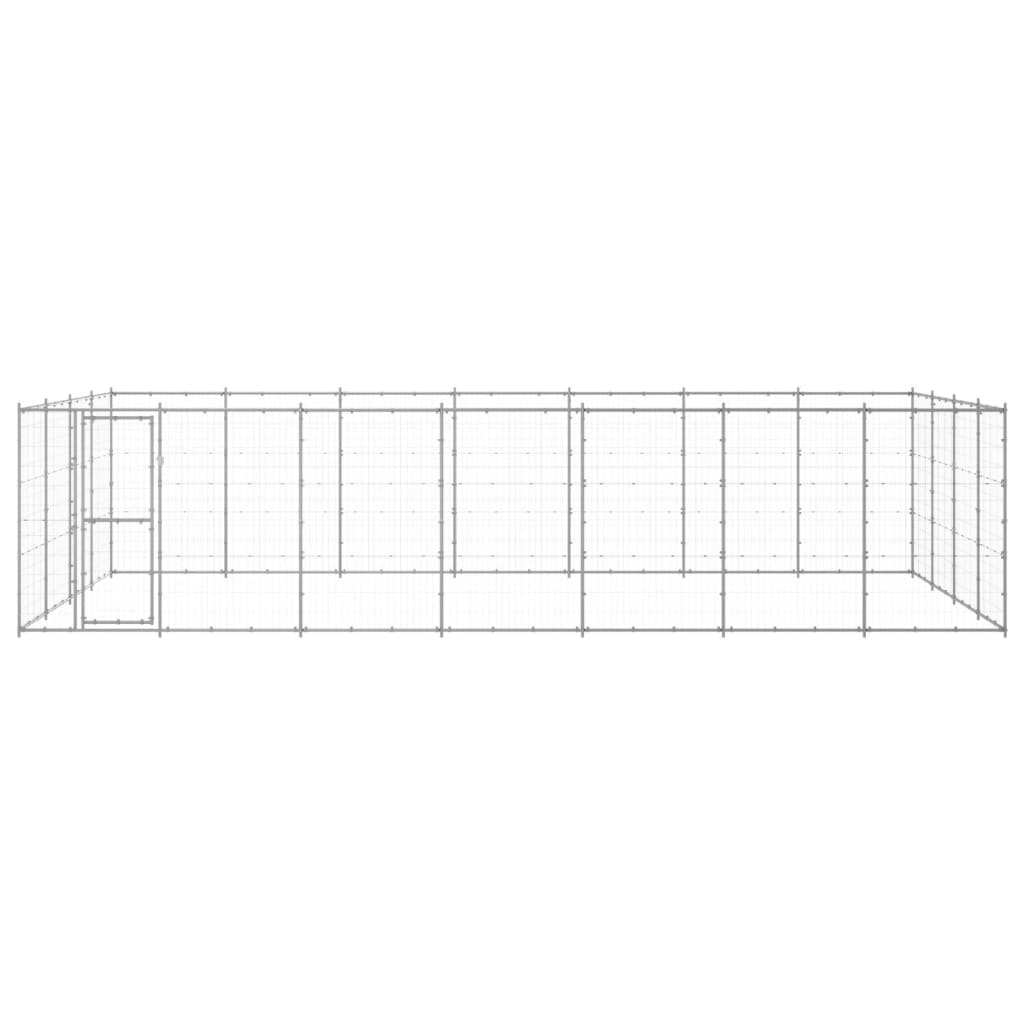 Vidaxl Dog Kennel 33,88 m² Galvaniseret stål