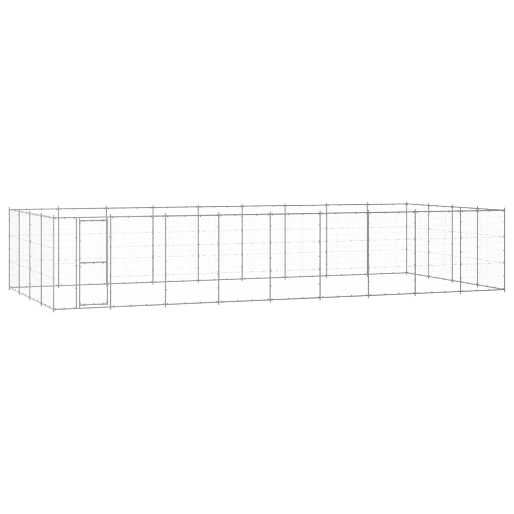 Vidaxl Dog Kennel 43,56 m² Galvaniseret stål