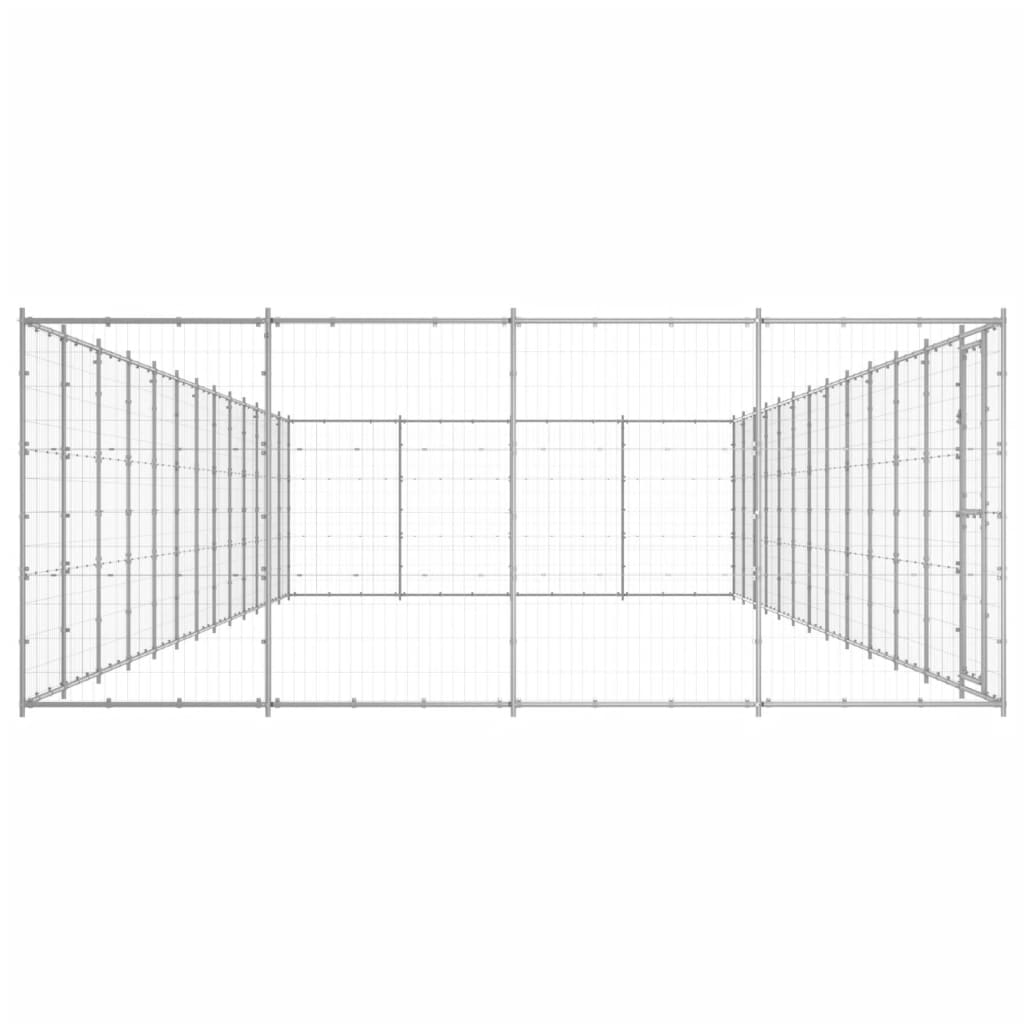 Vidaxl Dog Kennel 53,24 m² Galvaniseret stål