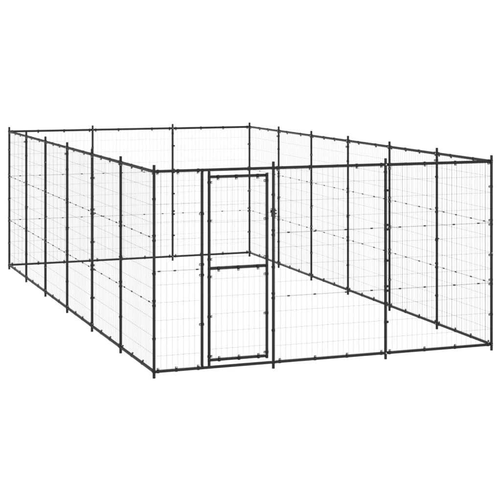 Vidaxl Dog Kennel 21,78 m² stål