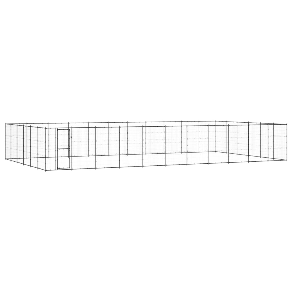 Vidaxl Dog Kennel 79,86 m² stål