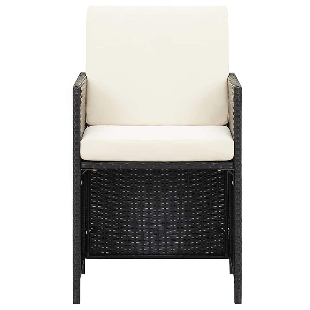 Vidaxl tuinstoelen 4 st poly rattan zwart
