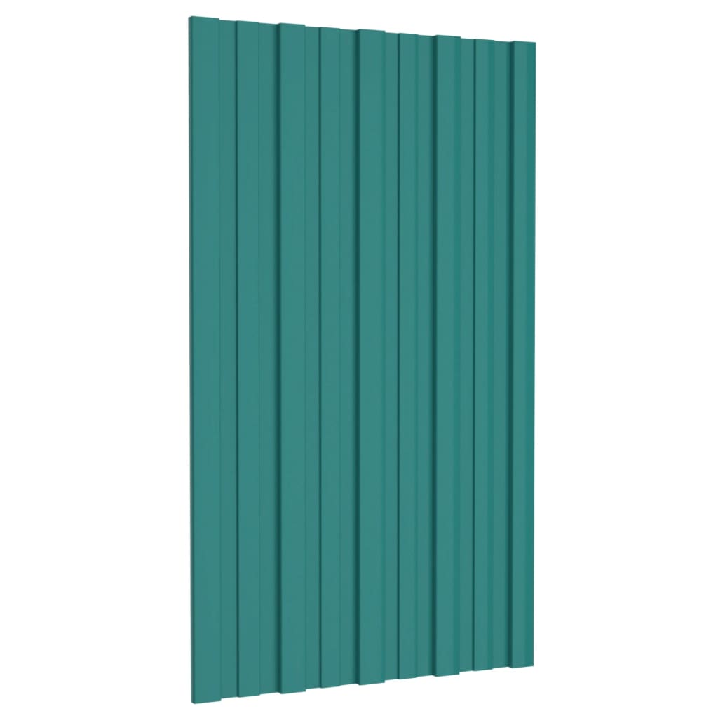 Vidaxl tagpaneler 36 ST 80x45 cm galvaniseret stålgrøn