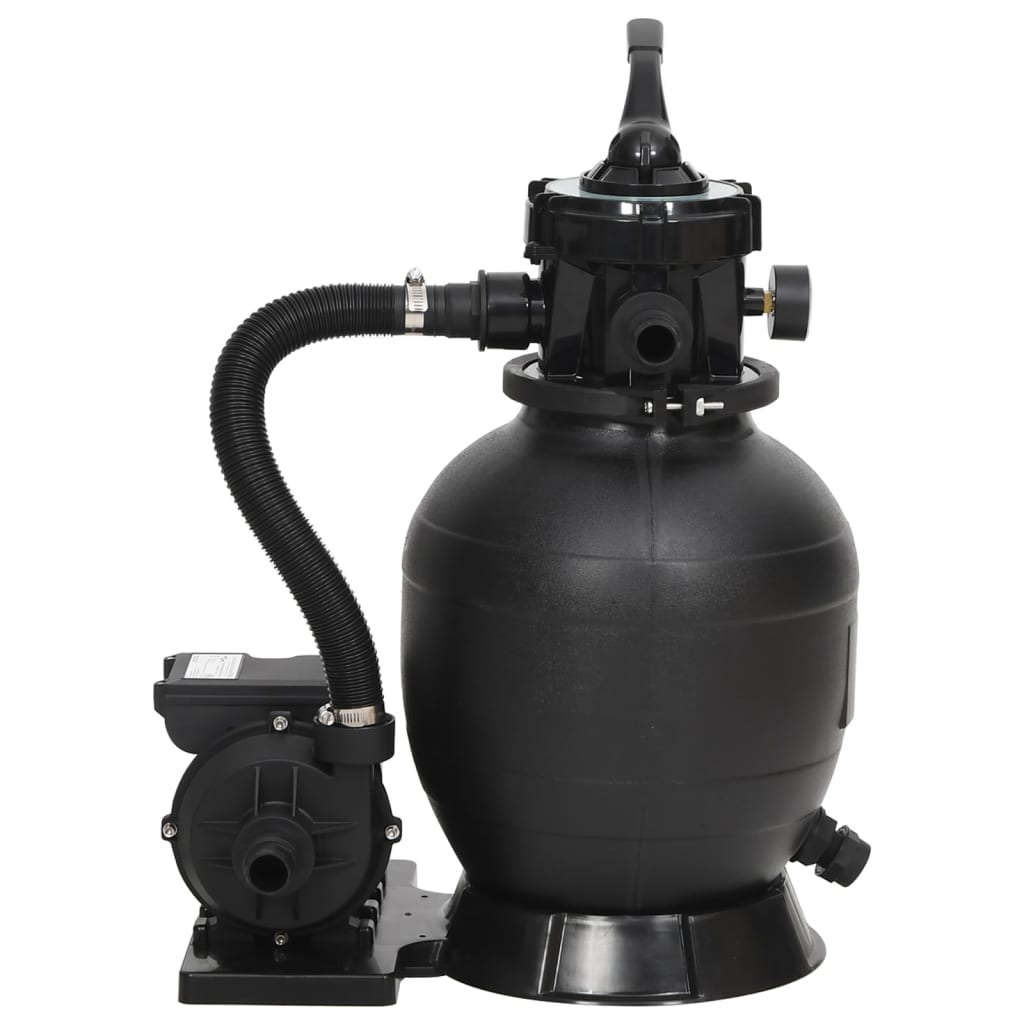 Vidaxl Swimming Pool Sand Filter med 6-gang ventil sort